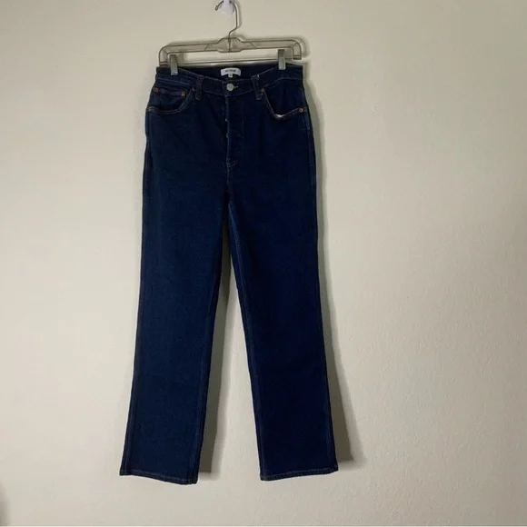Redone jeans 90s high rise loose button fly jeans rigid like blue 28 - Picture 2 of 11